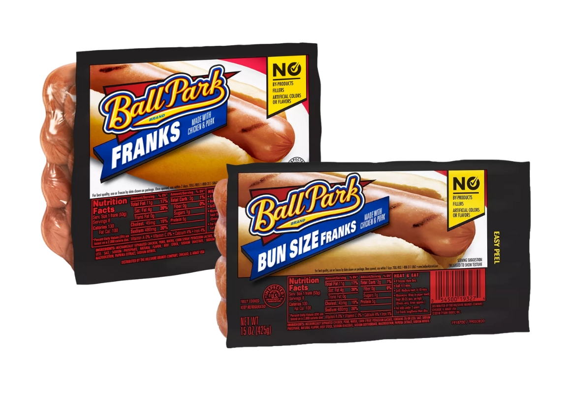 2 Ball Park Hot Dogs