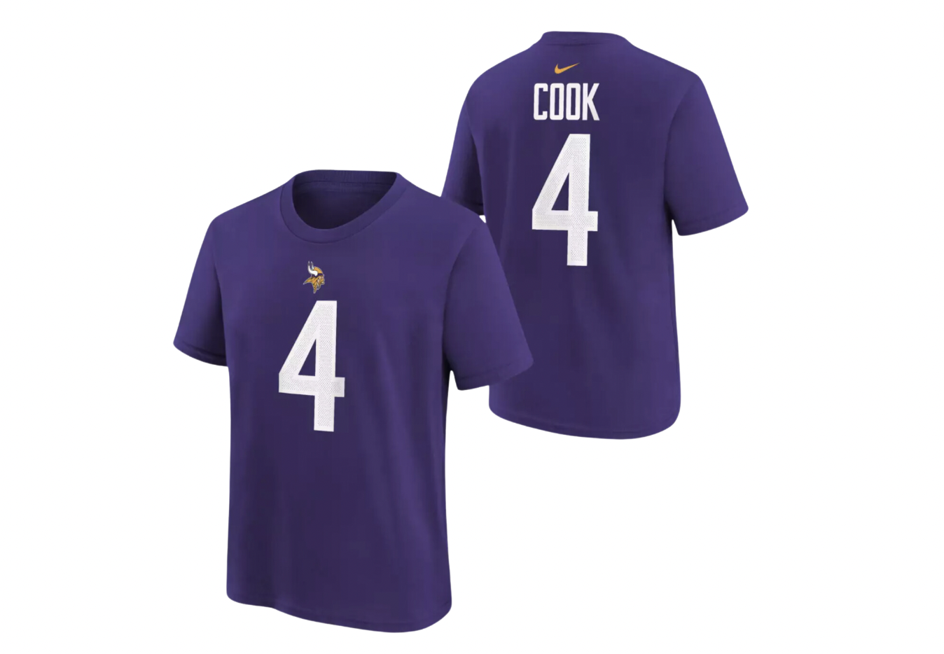 Nike Little Kids' Minnesota Vikings Dalvin Cook #4 Game Jersey - Purple - Each