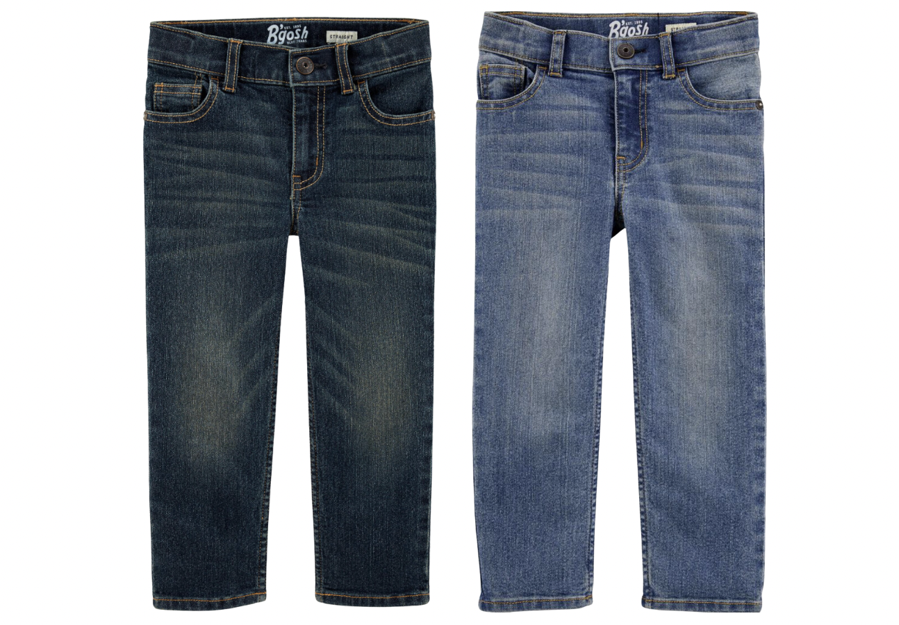 3 pairs of straight-leg jeans
