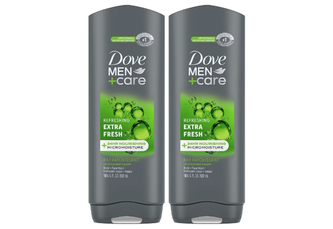 2 Dove Men+Care Body Washes