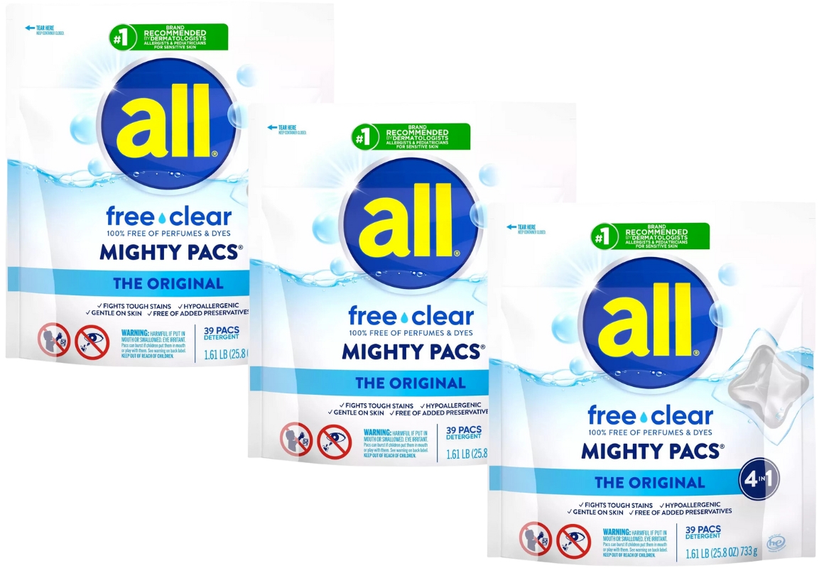 3 All Free Clear Mighty Pacs