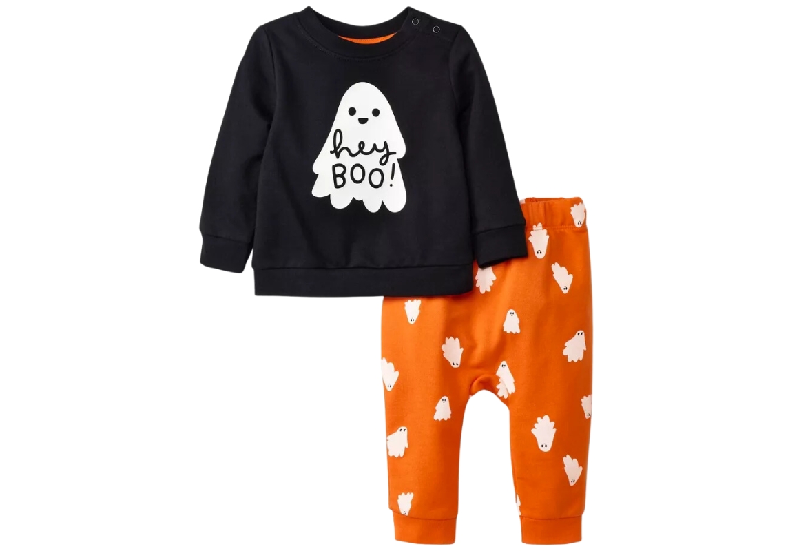 "Hey Boo" Sweatshirt & Pants Set