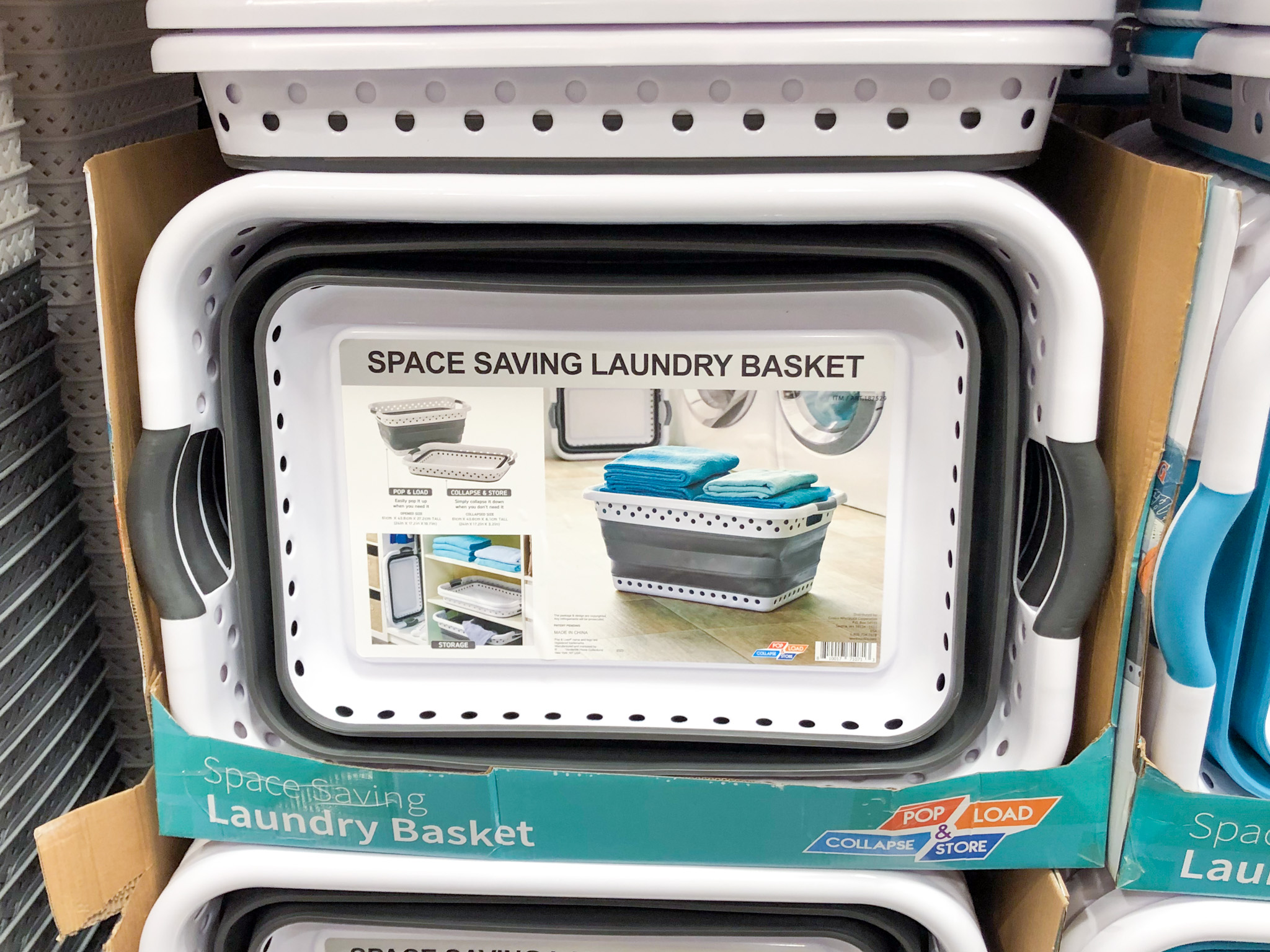 POP & LOAD Space Saving Laundry Basket *AS IS*