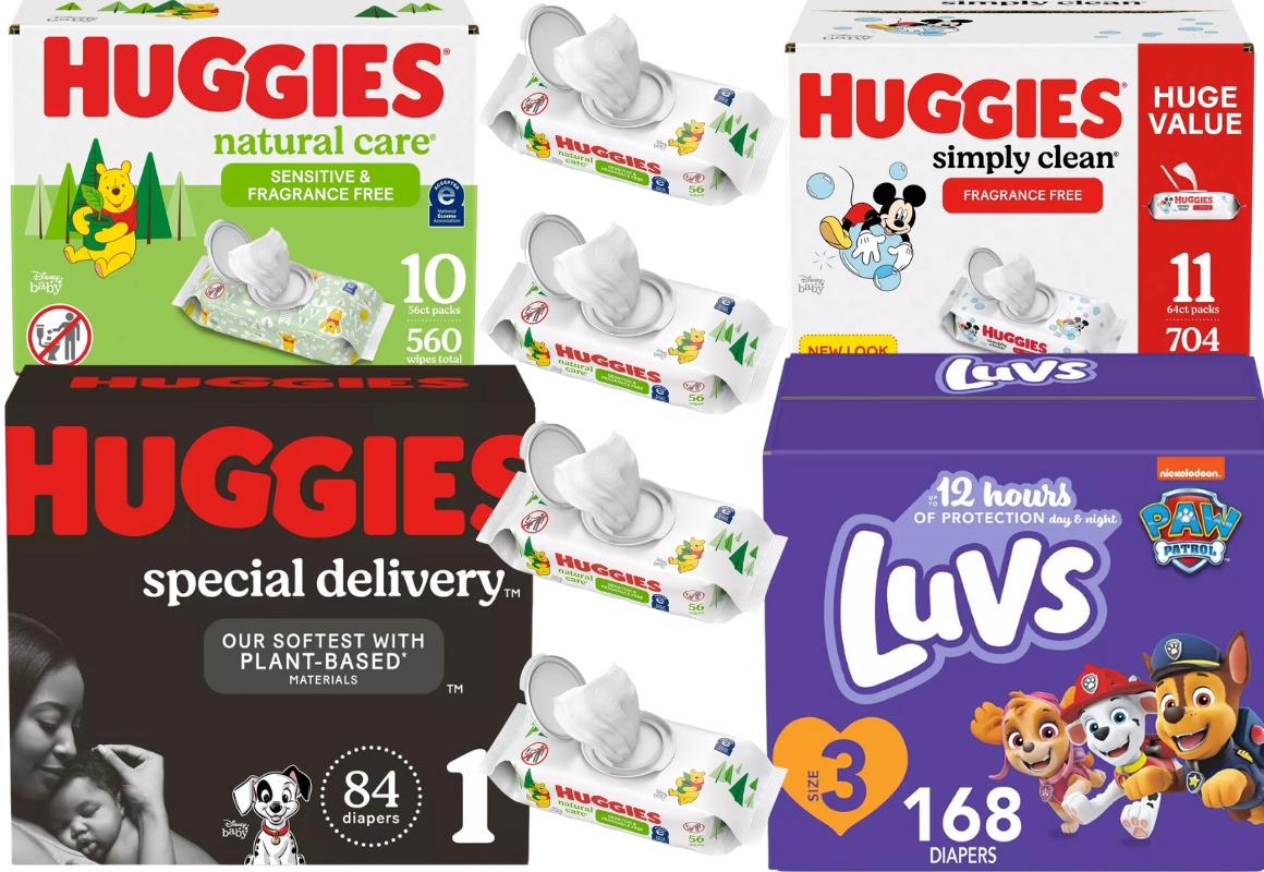 Huggies & Luvs Boxed Diapers, $8.92 at Target + 4 Free Packs of