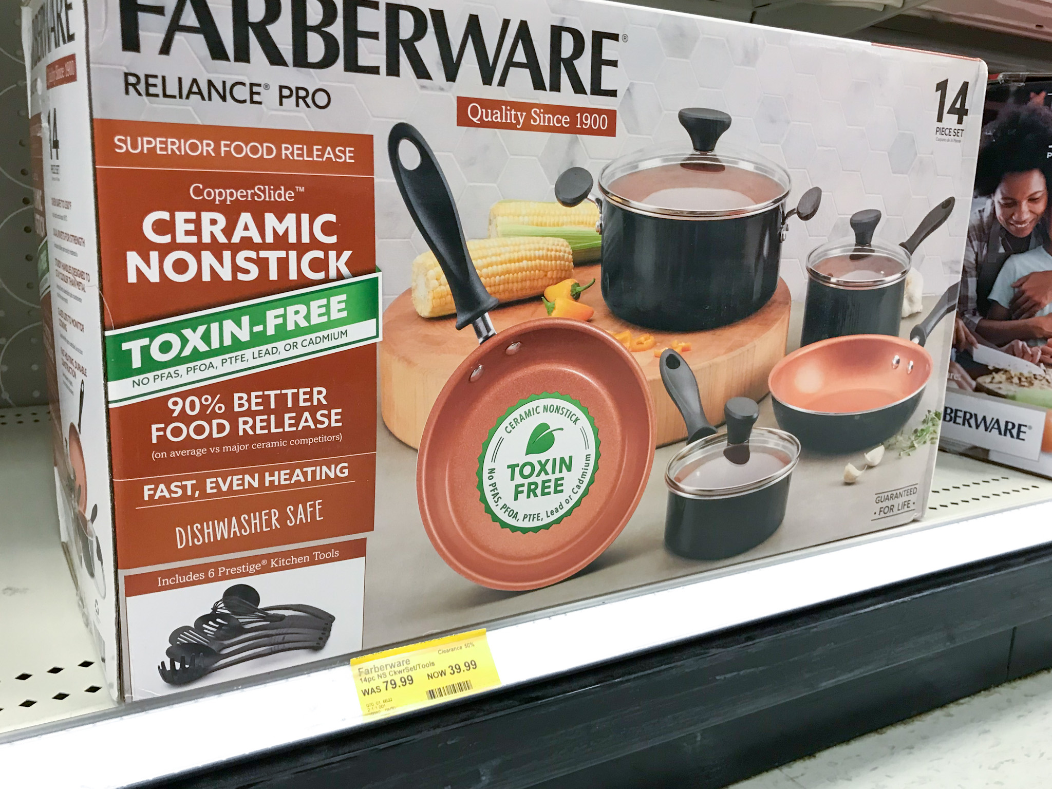 Farberware 14-Piece Copper Cookware Set