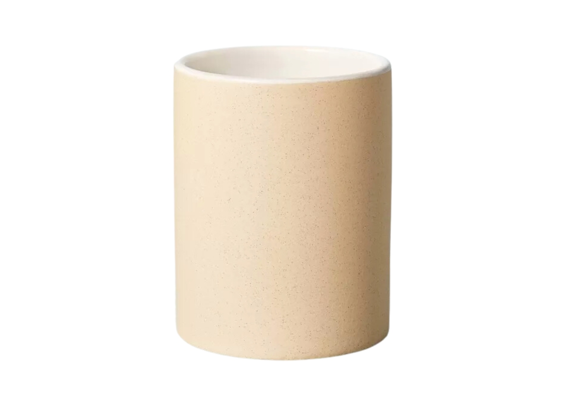 Textured Ceramic Salt Jar Candle