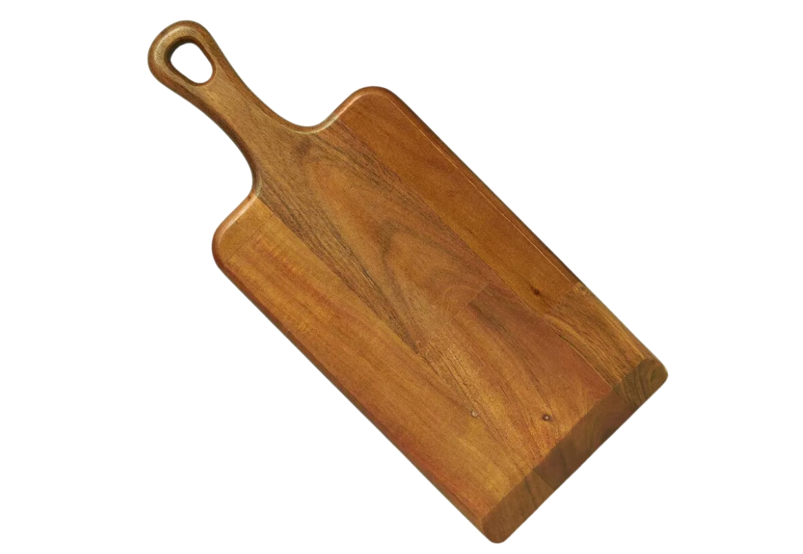 Beveled Wood Paddle Serve Board