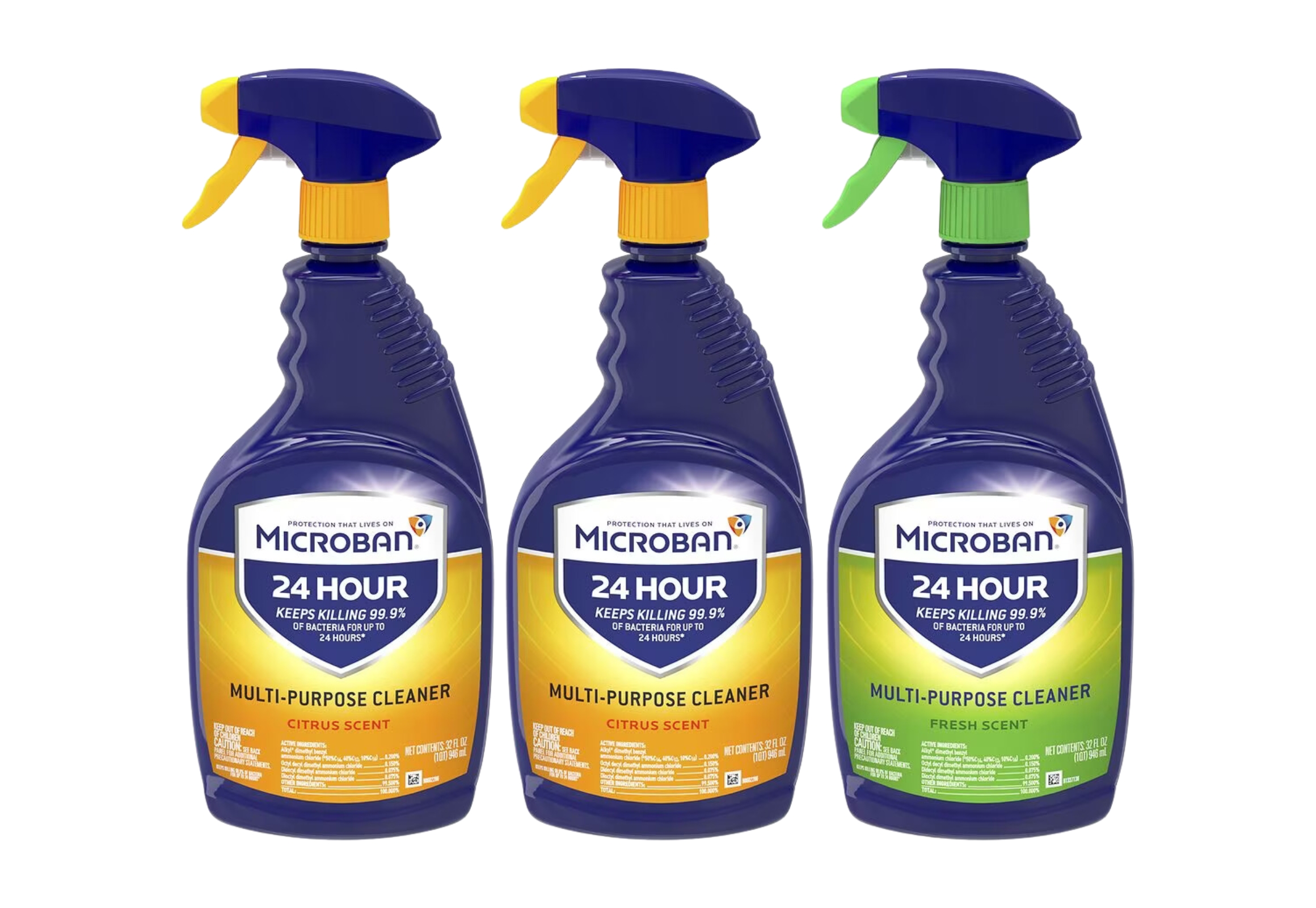 3 Microban Cleaning Spray