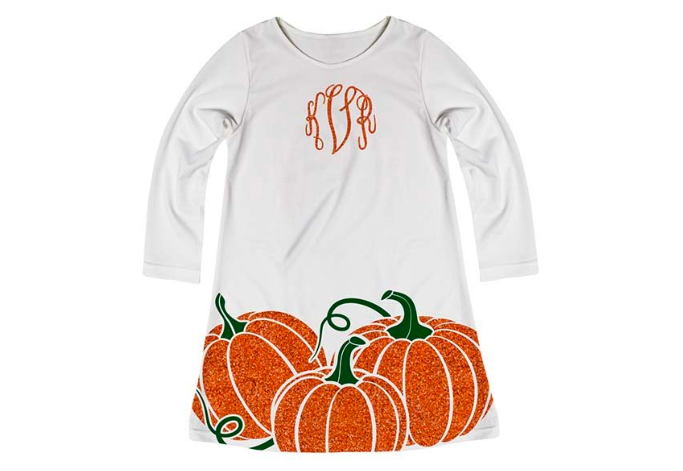 White Monogram Pumpkin Dress
