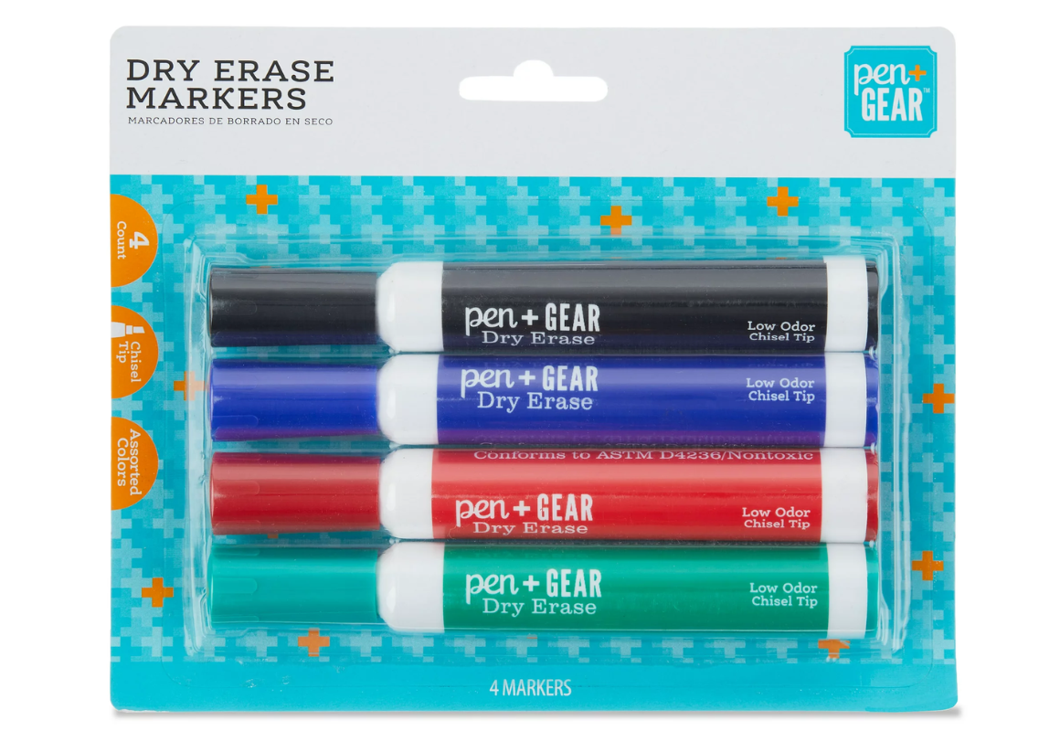 12CT Pen+Gear Permanent Markers, Assorted Colors, Non-Toxic