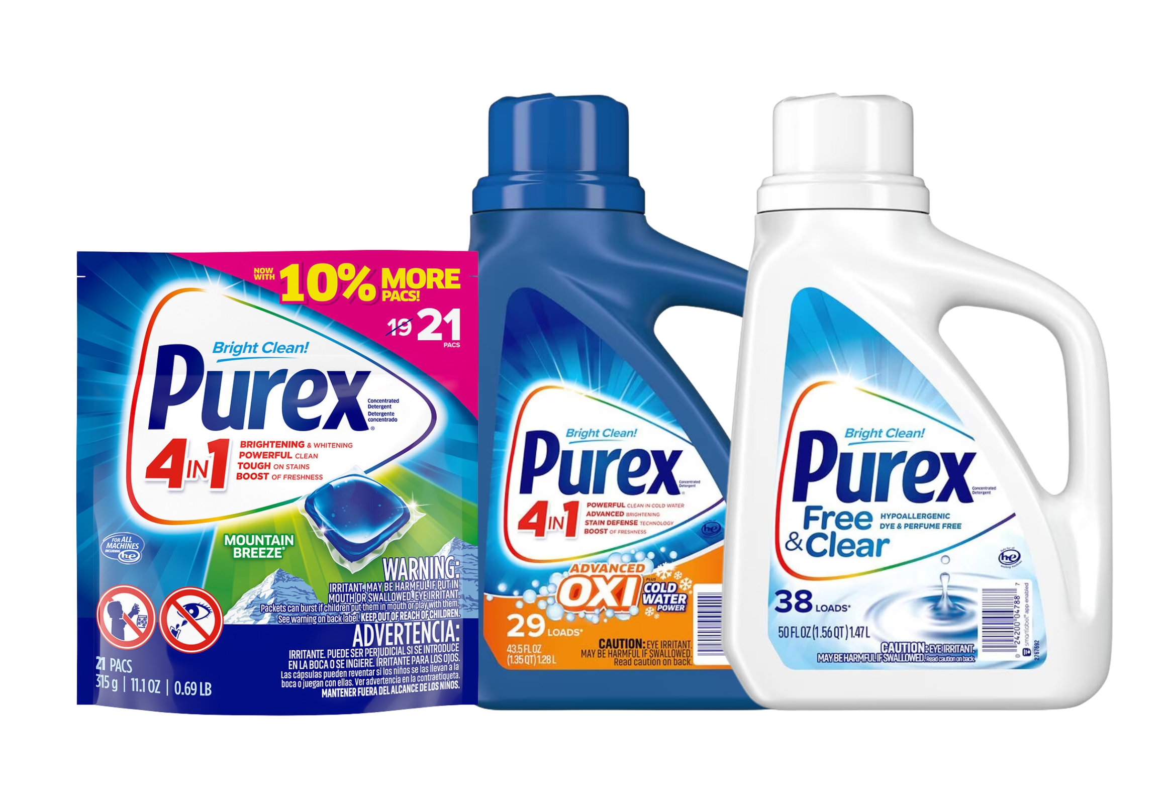 3 Purex Detergents