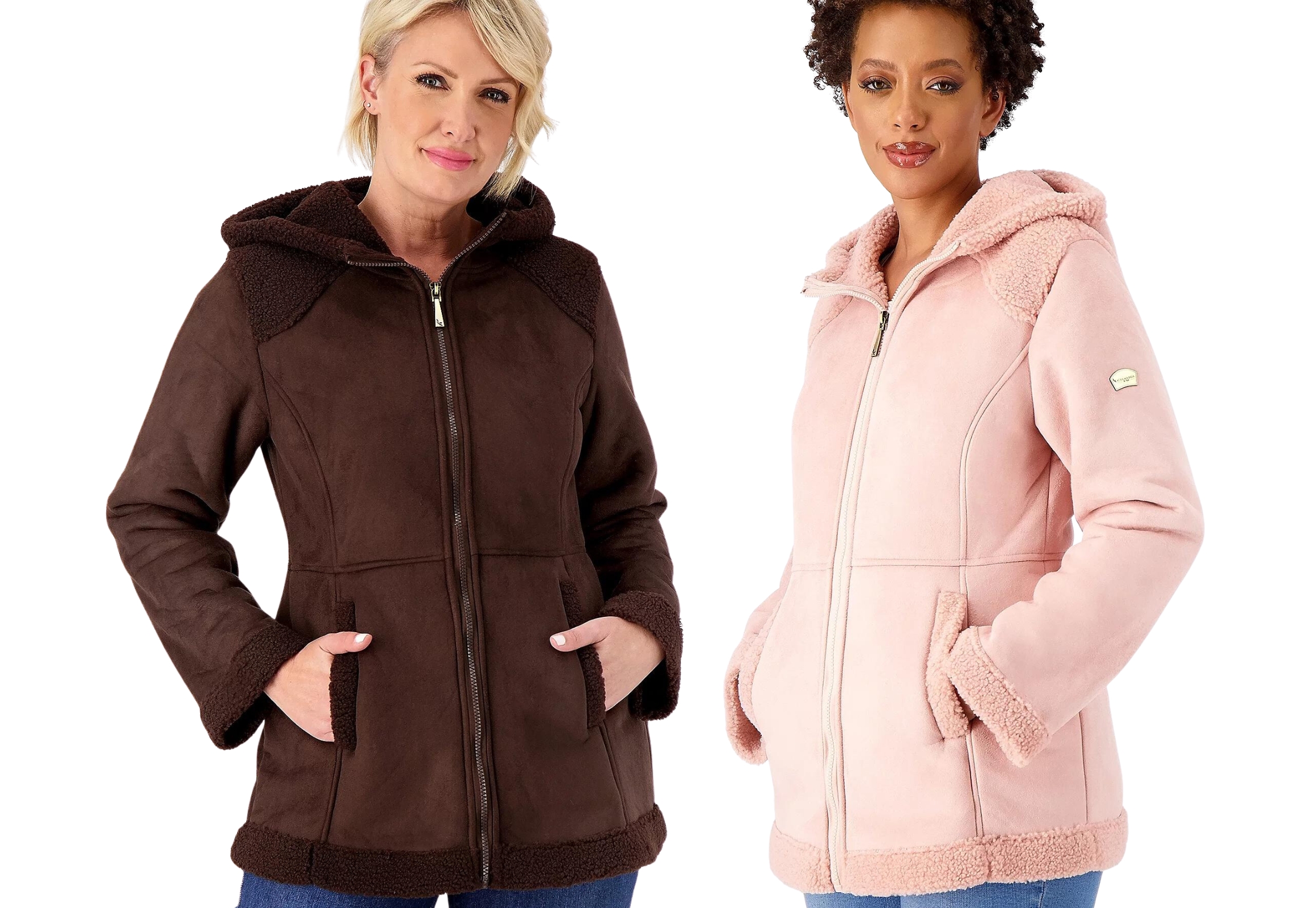 2 Women's Hooded Coats