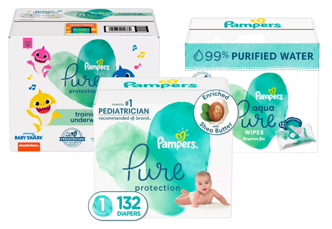Pampers Pure Diapers, Wipes & Training Pants
