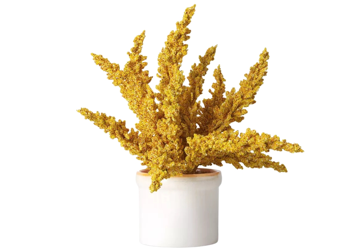 Goldenrod Faux Plant in Ceramic Pot
