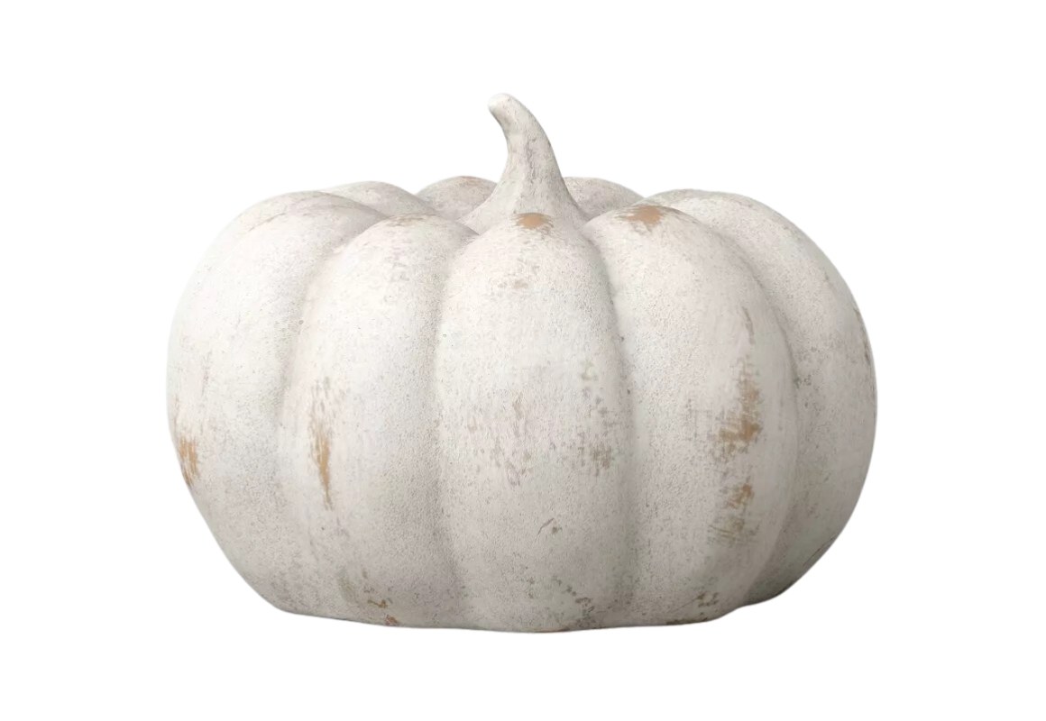 Cream Ceramic Pumpkin