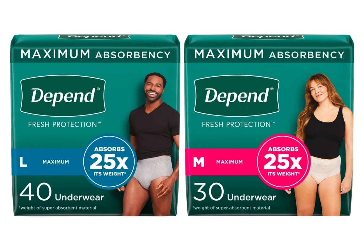 2 Depend® Fresh Protection Packs