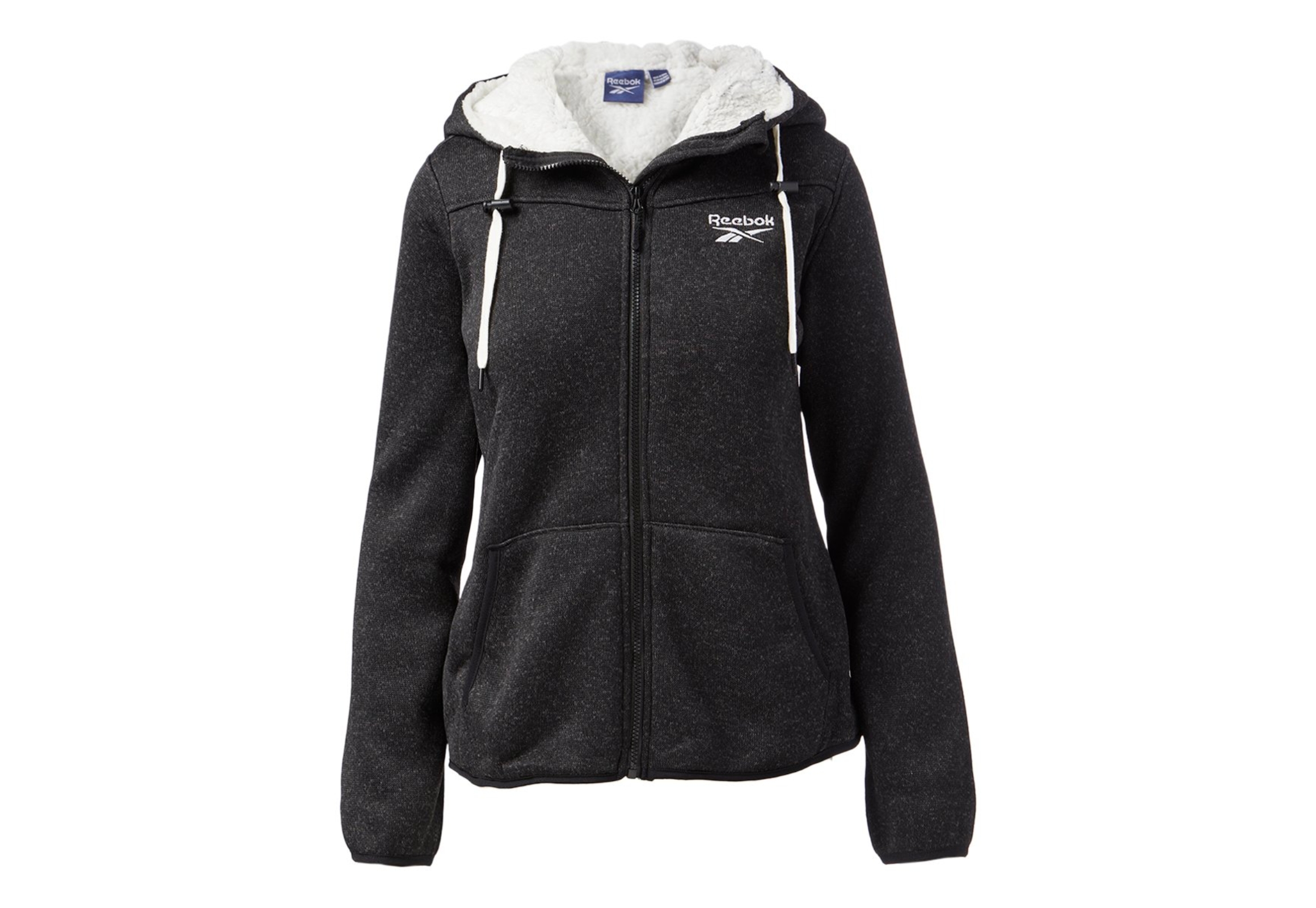 Reebok Women's Black Sherpa-Lined Jacket