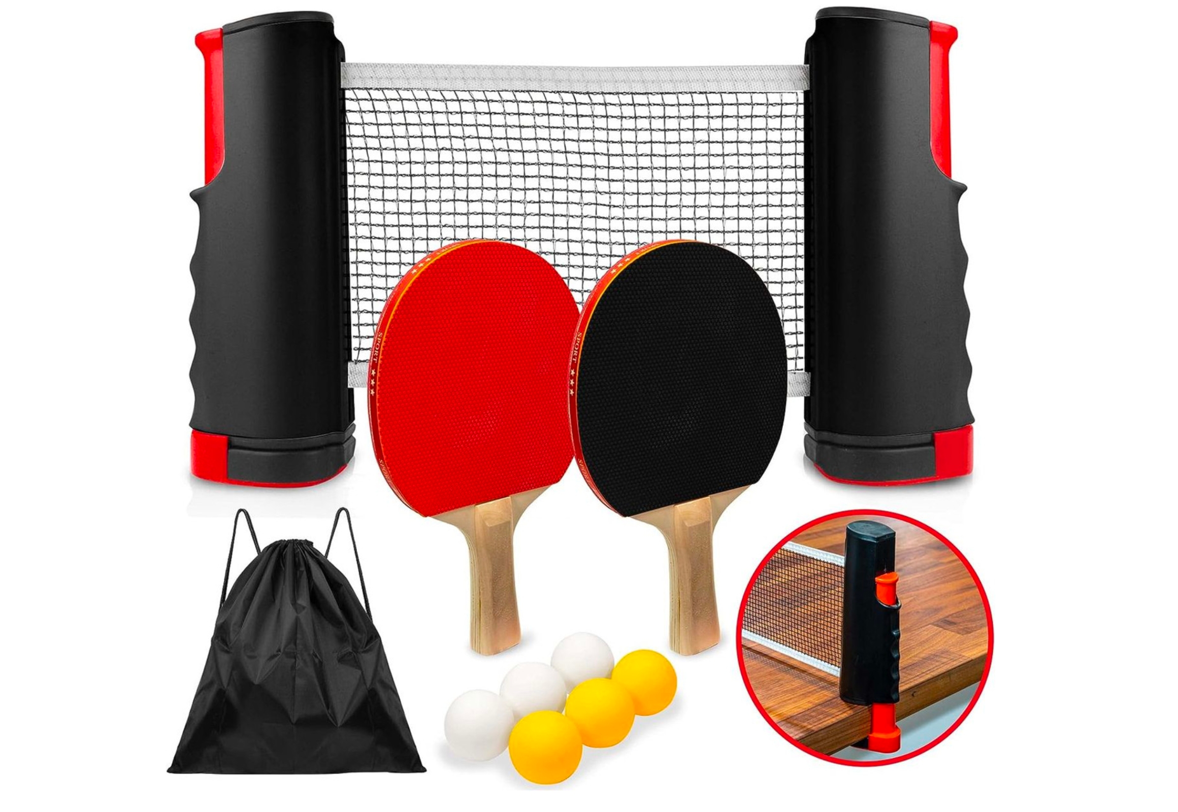 Ping-Pong Set with Net & Paddles