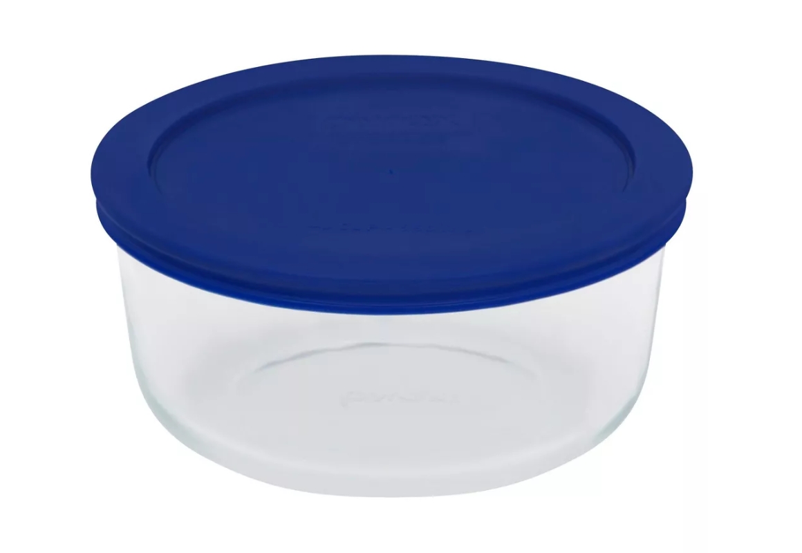 Pyrex 4-Cup Glass Round Container