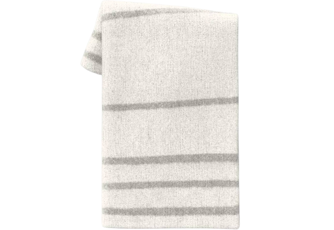 Knit Striped Throw Blanket
