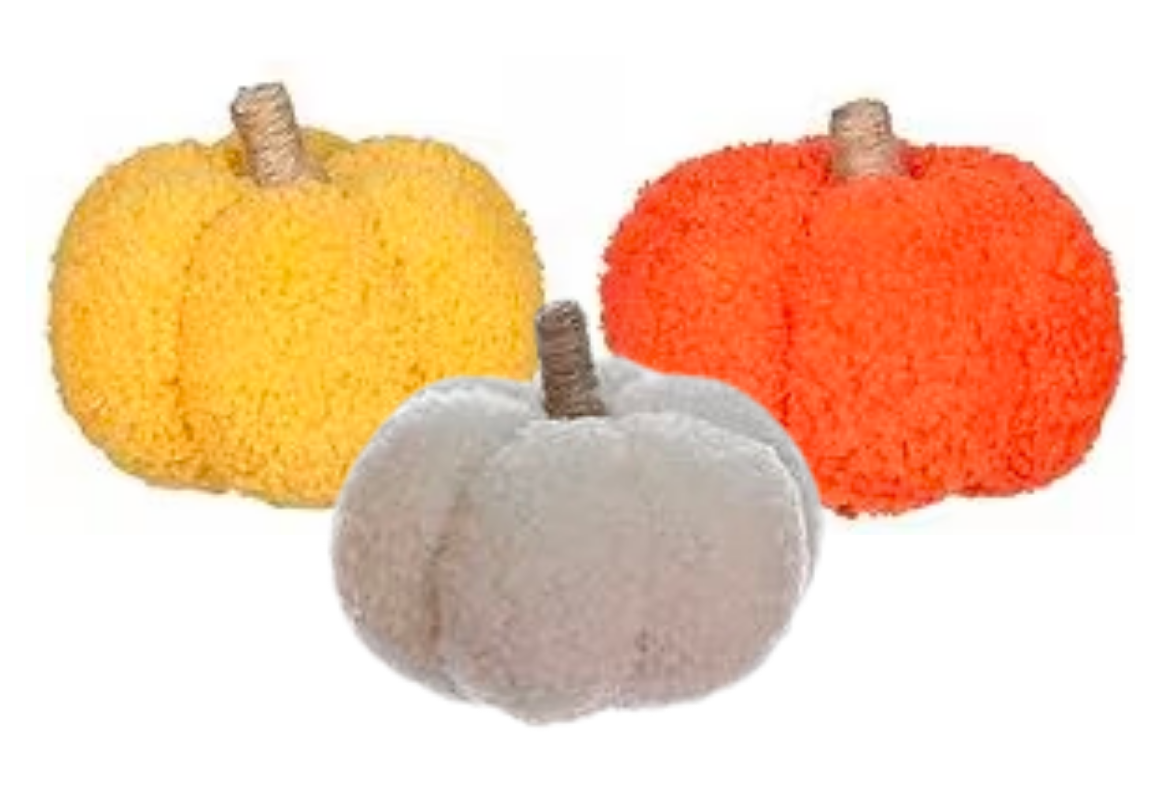 2 Plush Pumpkins