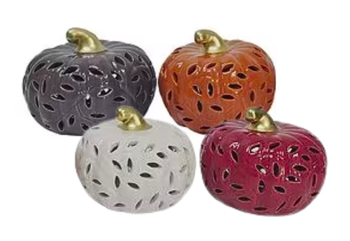 2 Ceramic Pumpkins